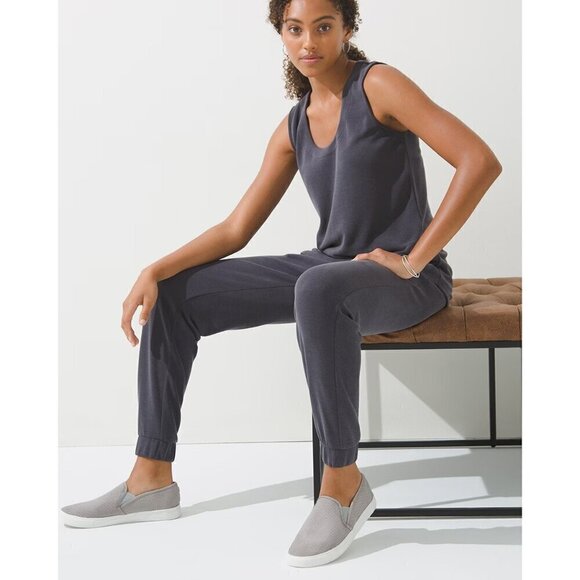 NEW SOMA WKND MEDIUM SLEEVELESS TOP SANDWASH EASY TANK GRAY INK # 5703041 - Picture 1 of 8